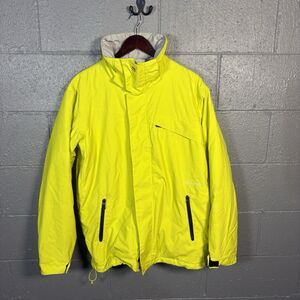 Quiksilver Utility Jacket Mens S Yellow QuikTech 5000MM Waterproof Snow Ski